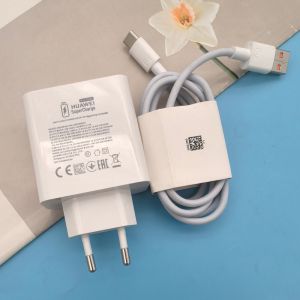 HUAWEI | HUAWEI 100W Charger EU SuperCharge PD/QC 3.0 2 Ports Quick Charge For Nova 15 14 13 12 11 Pura 90 80 Pro &1/1.5/2 M Type C Cable