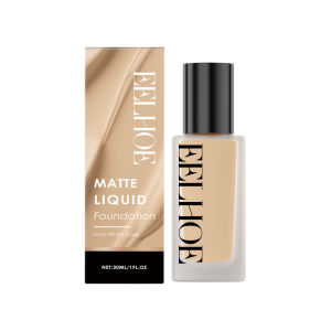 EELHOE Matte Liquid Foundation Concealer Cream Silky Moisturizing Long-wearing Face Contouring Brighten Skin Tone Makeup Waterproof Face Foundation Cream Oil-Control Matte Waterproof Lasting Concealer Liquid Full Coverage Matte Base Professional Makeup