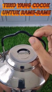 Teko Camping Stainless Steel 304 15 Liter Gagang Handle Grip Karet NOBANA