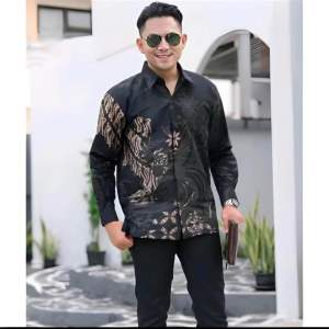 Motif PARANGSELING Kemeja Batik Pria Lengan Panjang Solo Bahan Katun