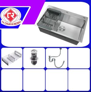 Kitchen sink 6045 Stainles//bak cuci piring/Tempat cuci piring/Wastafel cuci piring