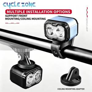 CYCLE ZONE | Bicycle Front Light Type-C Rechangeable Bike Headlamp Flashlight 5 Modes MTB Road Bike Handlebar Headlight Cycling Accessories