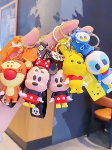 Disney Cartoon Cute Keychain Mickey Minnie Pooh Stitch Bag Pendant Deco Birthday Gift