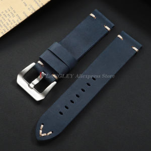 18mm 20mm 22mm 24mm 26mm Vintage Cowhide Leather Watch Band Handmade Stitching Strap for Panerai for Seiko Smartwatch Wristbands