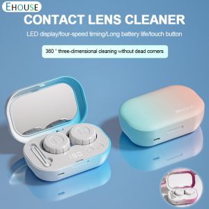 Ultrasonic Cleaner Intelligent Contact Lens Cleaning Machine Cleaning Case Household Automatic Washer LED High Frequency Vibration Rechargeable Cleaner