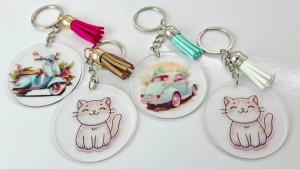 Quali-Products - Transparent Acrylic Keychain with Tassels (30pcs)