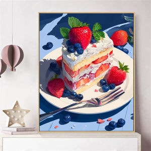 Kayou | Oil Painting By Numbers Kits Delicious Little Cakes Number Drawing Canvas DIY Pictures By Numbers Home Decor