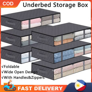 Non-Woven Underbed Storage Bag Large Capacity Foldable Clothes Duvet Pillow Clothes Quilt Storage Organizer Sundries Under the Bed Storage Boxes