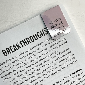We Love Because He First Loved Us&rdquo Magnetic Bookmark | Minimalist Christian Bookmark | Strong Magnet | 1x3 Scripture Bookmark