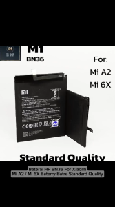 Double Power Baterai Xiaomi Mi 6X Mi A2 BN 36 Batrai Batre Battery HP Xiomi Mi6X MiA2 BN36 Original