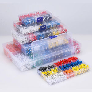 VE Tubular Crimp Terminals E7508 E1508 Cable Insulated Terminator Wire Crimp Tube Connector Ferrules Terminal Block combination