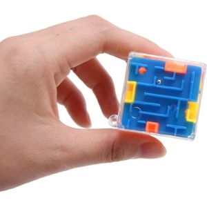 Clearance_mini 3D Maze Magic Cube Six-sided Transparent Puzzle Speed Cube Rolling Ball Cubes Maze Toys For Children Stress Relie