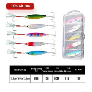 TAIYU | TAIYU Câu Cá Biển Kim Loại Jig Lure Set 7g/10g/15g Nhanh Jigging Wobbler Mồi Nhân Tạo Crankbait Cho Cá Ngừ Cá Hồi Pesca Câu Cá Đại Dương