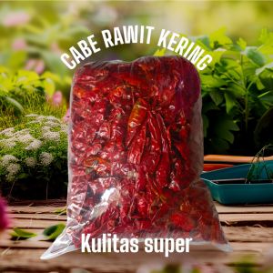 ready kemasan ( 1KG ) CABE RAWIT TEJA KERING NON TANGKAI SUPER PEDAS