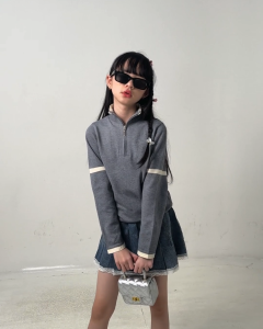 Atasan Anak Perempuan Lengan Panjang Knit Premium Korean Style Modis & Kekinian Usia 4-12 Tahun – Baju Fashion Remaja | NomenaKids 81161