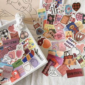 90-Piece Set Waterproof No-Residue Adhesive Cute Cartoon Stickers for Scrapbooking Luggage Skateboards And Mobile Phones