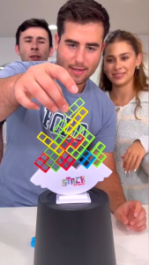 Fun and Educational Tetra Tower Stacking Blocks Balance Game Perfect for Kids Adult Family Board Games Parties and Travel Adventures (48 PCS)