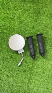 Combo kiếng tròn Lớn inox + Bao Tay Chân 10li mặt kính 7cm cao 15cm cho các dòng xe máy