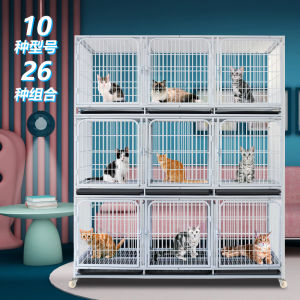 Three-Layer Cat Cage with Partition Breeding Cage Multi-Layer Breeding Cage Pet Shop Foster Cage For Home Large Cat Cage