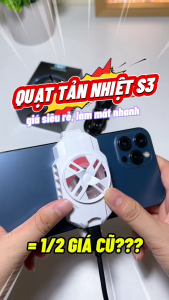 Quạt tản nhiệt điện thoại sò lạnh S3 màu trắng giá rẻ giảm nhiệt nhanh hỗ trợ tăng FPS Gaming Liên Quân PUBG FF