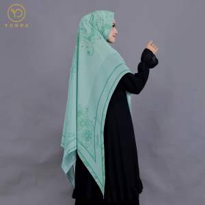 YUNDA Khimar Printing Ceruty Babydoll 2 Layer pola pari Y02