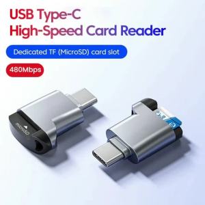 Đầu Đọc Thẻ Nhớ Mini Type-C 2.0 TF Bộ Chuyển Đổi Thẻ Nhớ Lưu Trữ Ngoài USB C Vỏ Hợp Kim Kẽm Cho Điện Thoại