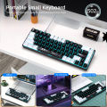 60% mechanical keyboard gaming keyboard, 68 key Keyboard ice blue backlight, USB key cable separation design, suitable. 