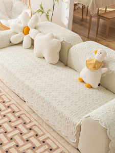 Khăn Phủ Ghế Sofa Ren Phong Cách Kem Mùa Xuân Hè Thu Đông Đa Năng Khăn Đệm Lưng Chống Trượt Chống Lão Hóa Chống Rụng Tóc