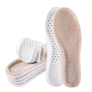 Thickened Faux Wool Shoe Inserts Mens Womens Winter Warm Breathable Sweat Absorbent Soft Bottom Comfortable Cotton Shoe Insoles