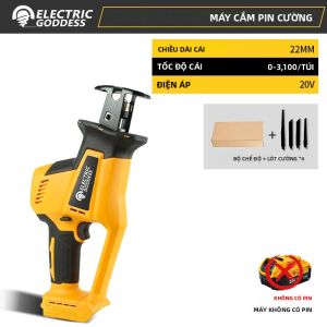 Máy Cưa Lọng Điện Không Dây 3000W 10000SPM Dụng Cụ Cắt Cưa Kiếm Tương Thích Với Pin Dewalt 20V Dùng Cho Cải Tạo Gỗ