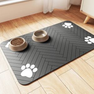 1pc S/M/L bsorbent Pet Feeding Mat Waterproof Placemat for Dog & Cat Food & Water Bowls Quick-Dry Rubber Backing