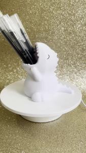 (9*9.3cm) Cute Dinosaur Pen Holder 3D Printed Desk Organizer Kawaii Dino Gift Creative Stationery Stand Home Office Ornaments