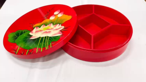 Hộp Mứt Sơn Mài Cao Cấp size 30.5x7.5 cm đựng hạt mứt bánh kẹo ngày Tết trang trí làm quà tặng ý nghĩa