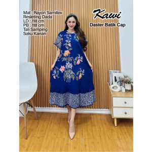 Home Dress Pakaian Wanita Daster Jumbo XXL dan XL kain rayon Samitex untuk ibu menyusui batik Cap