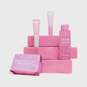 Brilliant Whitening Facial Set (New Packaging) - Gluta-Arbutin Soap Whitening Facial Toner 2 Tubes - Beauty Skin Care Set
