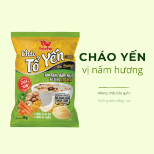 10 gói Cháo Tổ Yến vị Nấm Hương cháo CHAY ăn liền cháo gói ăn kiêng Yến Lộc Phát