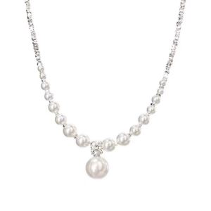 Suzyacckr Luxury Pearl Embellished Silver Necklace New 2024 Trendy High-End Clavicle Chain Butterfly Shape for Women