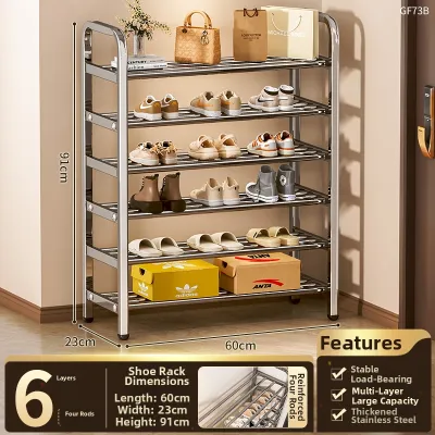 ZHUANJIAO | Space Saving Stainless Steel Shoe Rack