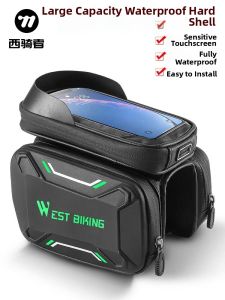 West Biking | Hard Shell Touchscreen-Friendly Bike Bag