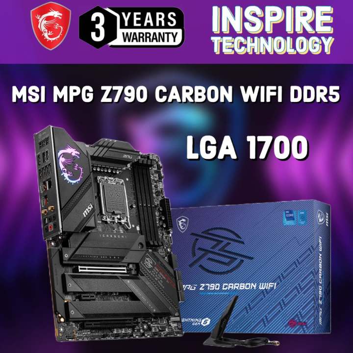 MSI MPG Z790 CARBON WIFI ATX Intel LGA 1700 (DDR5) Lazada