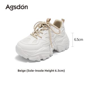 Agsdon | Thin Light Thick Soled Dad Style Womens Sneakers