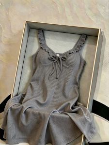 V.C.I | Flirty Lace Vest Style Sleepwear Modal Mid Length Summer Nightdress