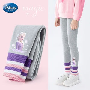 กางเกงขายาวทรงเข้ารูปผ้าฝ้ายผสมขนแกะสำหรับเด็กผู้หญิง ทรงเจ้าหญิง ทรงหลวม ทรงตรง ผ้าฝ้ายผสมโพลีเอสเตอร์ ฤดูใบไม้ร่วงและฤดูหนาว