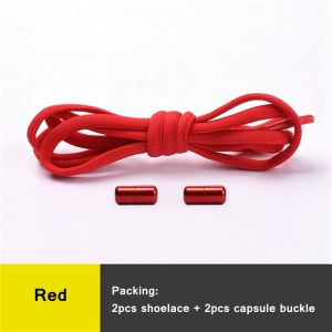 Aluminum Capsule Lock Shoelaces Without Ties Elastic Laces Sneaker for Men Women Sport Shoes Quick Semicircle Shoelace Lazy Lace