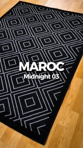 MAROC Karpet Lantai 100x150 Midnight Monokrom - Midnight 03