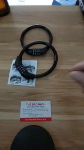 Khóa xe đạp 4 số đổi mã màu đen