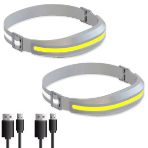 Portable Rechargeable COB Headlamp 4 Modes Outdoor Battery Level Display Fishing Headlight Red And White Dual Light Sources