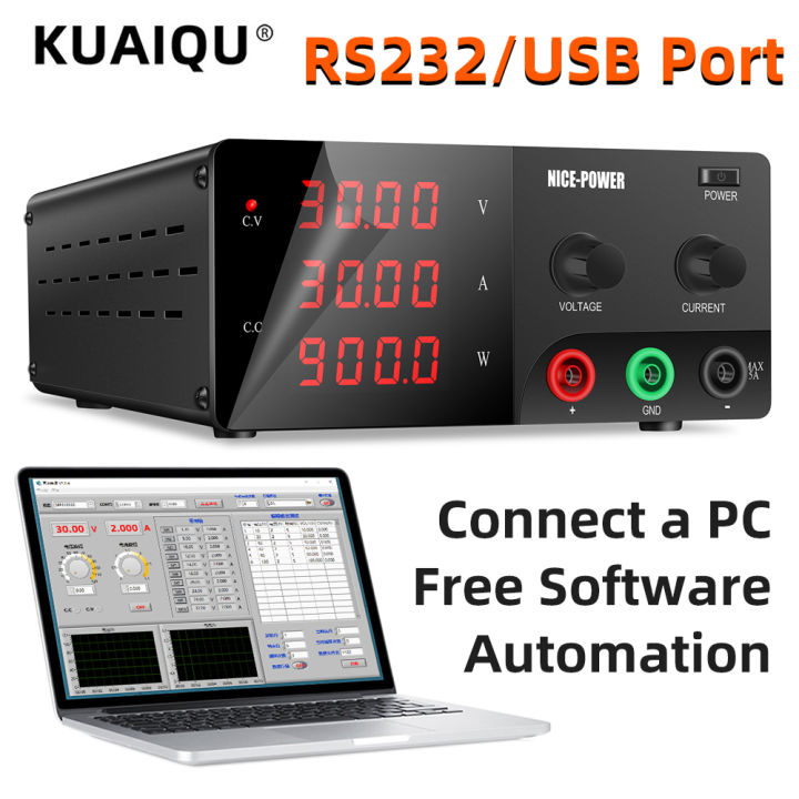 Lab DC Power Supply with RS232 30V 20A Adjustable Laboratory Bench