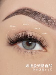 Dark Swan Natural Looking Single Cluster False Eyelashes for Women Dense 04 Model Female Special Design Transparent Stem