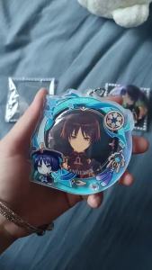 Game Genshin Impact Wanderer Kabukimono Balladeer Hat Guy Ita bag 58mm Badge Display Ornament Acrylic Badge Display Brick Cute Cartoon Useful Badge Display Stand Fans Chasing